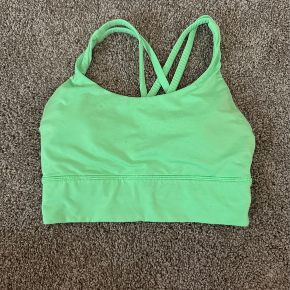 !LULULEMON! LIME GREEN STRAPPY BRA